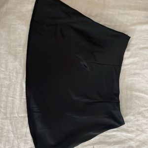 Black Satin Mini Skirt