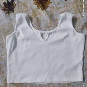 Women White Crop