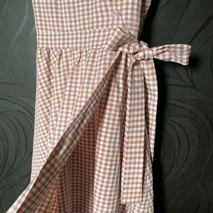 Baby Doll pink Checkered Dress 🎀❤