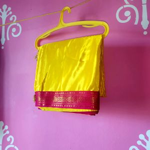 Silk saree with stiched blouse 28 size