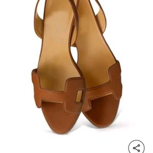 Basic Brown Sling Back Flat