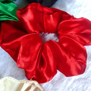 Hair Scrunchies Silk Like New Pack Of 12 (200 )Rs