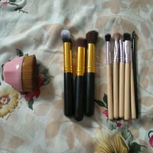 Diamond Face And Kabuki Eye Brushes