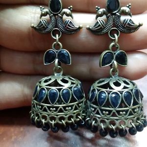 Oxidized Silver Earrings