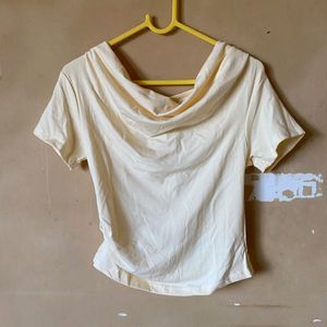 Yellow Cowl Neck Top