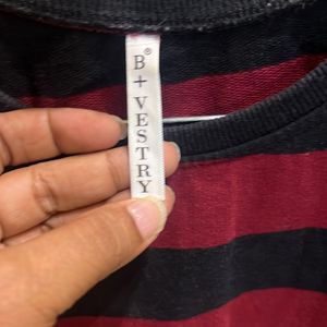 Maroon Striped T-shirt