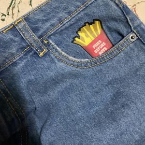 Patch Work Boyfriend Jeans No Flaws