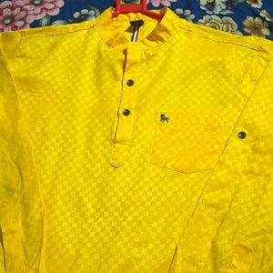 Totally New Shining Yellow Kurta Shirt