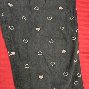 Black Lower With Pink Hearts