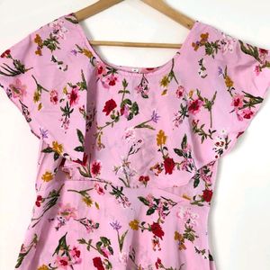 PINK FLORAL PRINTED DRESSES