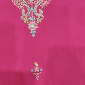 3 Pcs Suit With Organza Dupatta