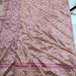 😍New Beautiful Pink Saree😍