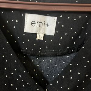 Black Shirt With White Dots