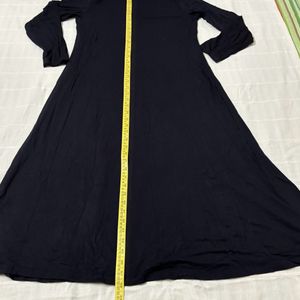 Black Long Dress With High Neck