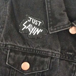 Women's Black Coloured Denim Jacket