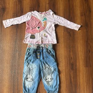 Next brand Set of top and jeans in size 9-12months