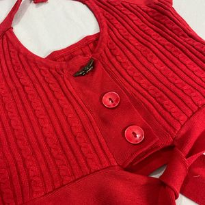 Red Halterneck Top