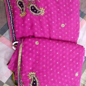 Beautiful Saree With Embroidery