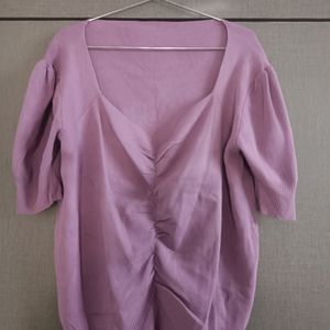 Lavender Color Winter Top