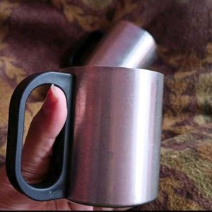 New/Unused Set Of Two Stainless Steel Mug