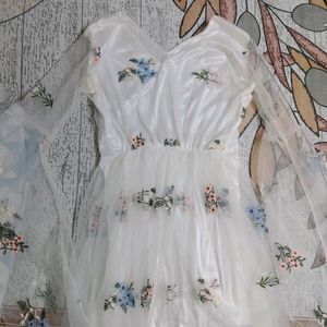 White Colour Pretty Dress