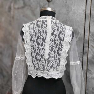 White Lace Long Sleeve Top