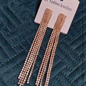 American Diamond Rose Gold Earrings