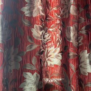 Red Floral Curtains