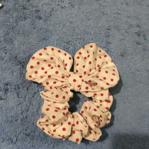 Cotton And Velvet Scrunchies