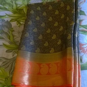 Silk Saree Wit Stitched Blouse