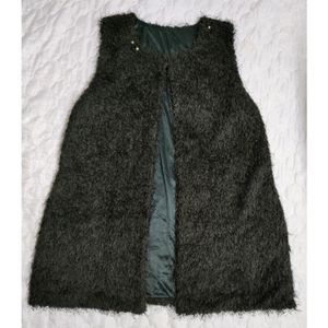 Clearance Sale!Dark Green fuzzy Half Cardigan