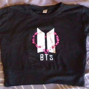 BTS Black Crop Top