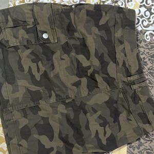 Women Olive Camouflage Skirt By KYLIE