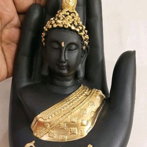 Golden Handcrafted Palm Buddha Showpiece