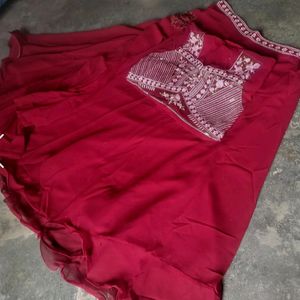 Net Embroidery Lehenga Choli Set For Women