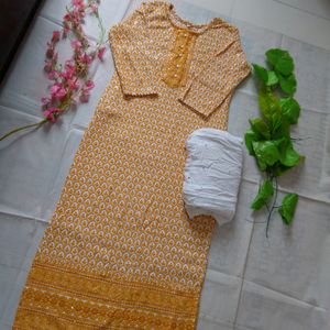 Chikankari Kurti Plazo Set