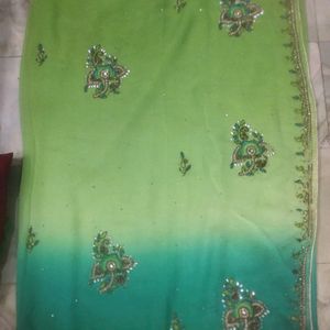 Green Designer Saree With Full Work Design 🥰🥰