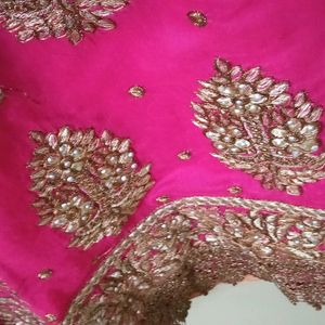 Chudidar In Rose And Blue Combination