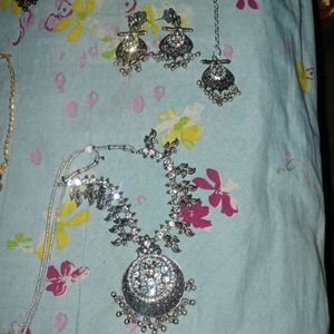 Silver Oxidized Jwellery Set