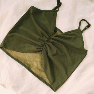 Olive Crop Top