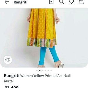 Yellow Anarkali