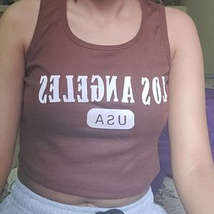 Brown Tank Top