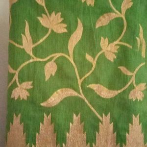 Floral Green Saree