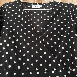 Black Polka Dot Womens Dresses