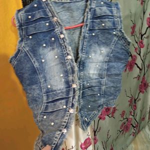 Jeans Shirt And Balejar Cotton Partywear Dress