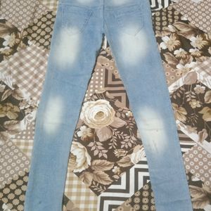 A One Time Used Jeans Top Set