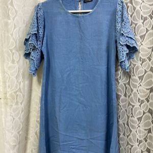 Denim Look Short Kurta