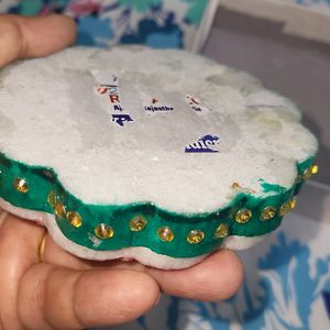 Pooja Roli Chawal Case Marble With Ganesha