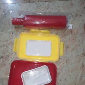 New Plastic Lunch Boxwith Water Bottle For Kid