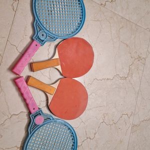 Table Tennis Bats No Balls